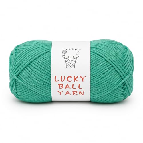 Image of LUCKY BALL Milk Cotton Yarn, 100g / 240 yd 60% Cotton 40% Acrylic #2 Fine Sport Yarn, Soft Crochet & Knitting Yarn for Amigurumi Dolls, Baby Items, Flowers, Hats, Sweaters, Blankets(Forest Green)