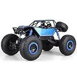 1:10 Outdoor Alloy Car Gesture Sensing Dual-Mode Remote Control Car Die-Casting Car High-Speed 4WD Car Drift Climbing Car Hobby Toy Car 2.4GHz Sports Car RC Boy Girl Child Adult Gift (Blue)