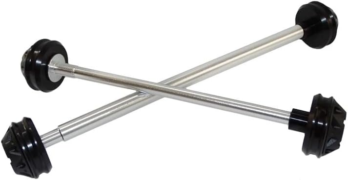 Front & Rear Wheel Fork Axle Slider Cap Crash Protector for Yamaha YZF R1 2002-2014 / R6 2003-2016 (Black)