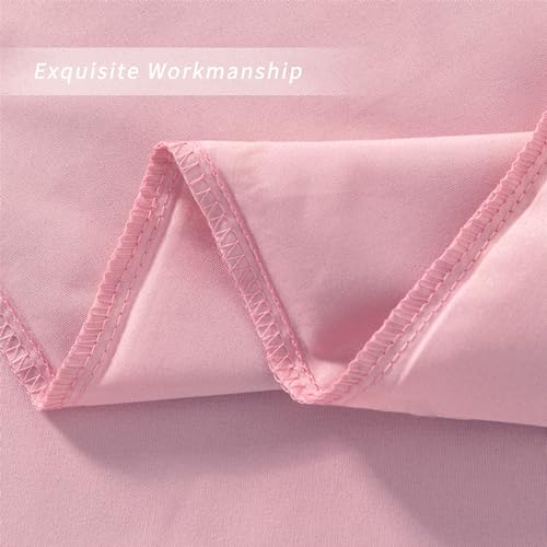 Image of 2 Pack Microfiber Queen Zipper Pillowcases, Soft Comfortable Not Shrink Pink Pillow Case, Breathable Pillow Cases Set of 2 (20x30 Inches)