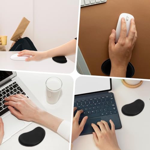 LXUEJIE 2 Stück Maus Handgelenkauflage, Ergonomische Handballenauflage Rutschfest Handballenauflage Maus mit Memory-Schaum zur Entlastung Handgelenks,für Maus Laptop Computer Arbeit Gaming Büro Zuhau