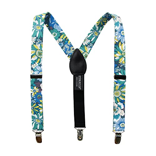 Image of Spring Notion Boys' 4-Piece Floral Suspenders Outfit
