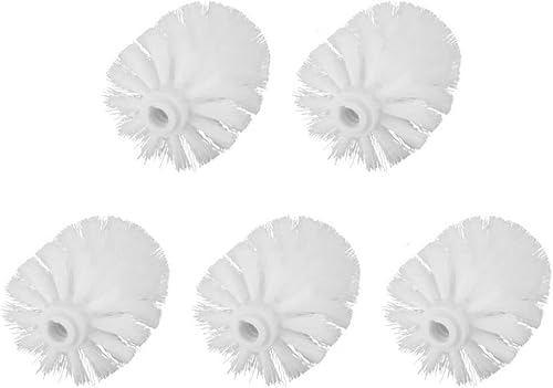 Cabezal de repuesto para cepillo de inodoro, 5 piezas, cabezal de cepillo de plástico, cabezales de cepillo de limpieza de inodoro, bolas de baño,