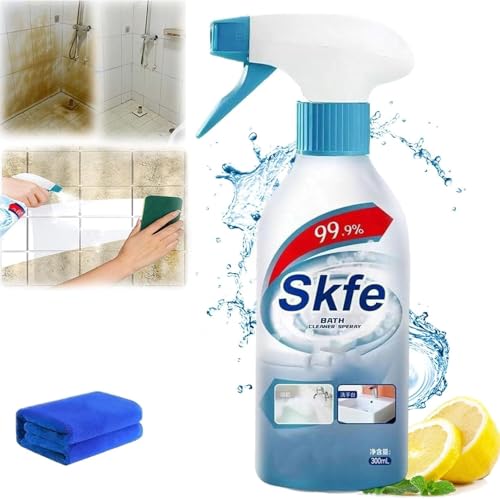 Limpiador en aerosol para baño Skfe, limpiador en aerosol para baño Skfe, limpiador de manchas difíciles Skfe, limpiador descalcificador para baño, limpiador en aerosol multiusos para baño (1Pcs)