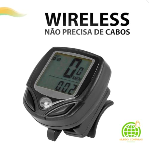 Velocimetro Digital Odometro Wireless Bike a Prova D'agua para Ciclismo com Visor Digital Mundo Com