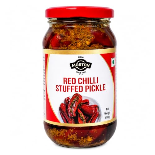 Image of Morton By Birla Stuffed Red Chilli Pickle 400 Gm