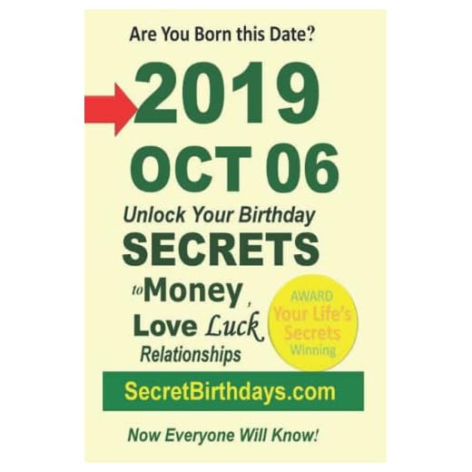 Born 2019 Oct 06? Your Birthday Secrets to Money, Love Relationships Luck: Fortune Telling Self-Help: Numerology, Horoscope, Astrology, Zodiac, Destiny Science, Metaphysics