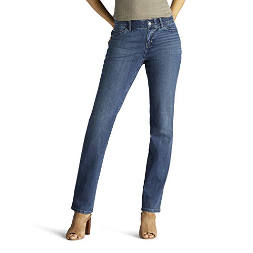 LEE Women's Petite Flex Motion Regular Fit Straight Leg Jean, Rayne, 8