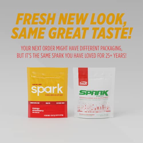 Advocare Spark Vitamin & Amino Acid Supplement - Focus And Energy Drink Mix - Mango Strawberry - 14 Pack #TOP2