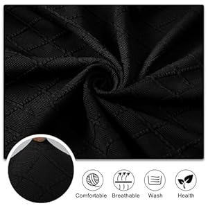 Lebaley Dining Bench Cover Stretch Jacquard Bench Slipcover Dining Bench Seat Protector Washable Dining Room Bench Cover Removable Dining Bench Protector for Kitchen Living Room Bedroom (Black) Lebaley Dining Bench Cover Stretch Jacquard Bench Slipcover Dining Bench Seat Protector Washable Dining Room Bench Cover Removable Dining Bench Protector for Kitchen Living Room Bedroom Black