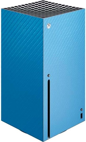 Skinit Decal Gaming Skin Compatible with Xbox Series X Console - Blue Carbon Fiber Specialty Texture Material Design