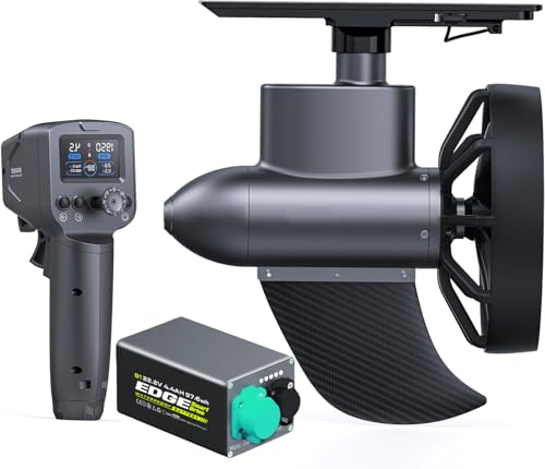 K4 400W Brushless SUP & Kajak Elektrische Flosse 9.1 kg Schub Paddle Board Motor Kit mit kabelloser Fernbedienung und Tempomat - Leichter Universal-Booster für müheloses Fahren (K4+B1 97Wh Akku)