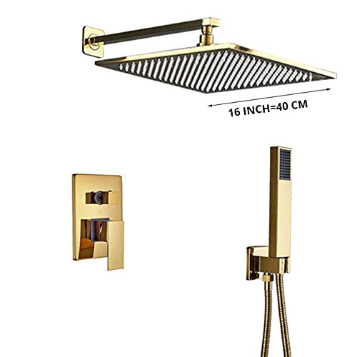 Ensemble de douche de 16 pouces or offrant une couverture d'eau maximale - 3