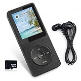 Lettore MP3 Bluetooth 5.3 da 32 GB con altoparlante, lettore MP3 Bluetooth per bambini e sport, HiFi lossless, durata della batteria di 70 ore, radio FM, schermo da 1,8", compatibile con schede TF