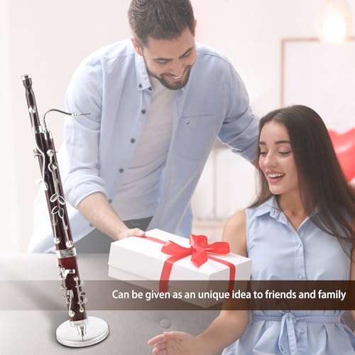 Natudeco Fagott-Ornamente, 17 cm, Fagott-Ornament, Dekoration, Miniatur-Dekoration, Mini-Musikinstrument, Modell, Geschenk, Basteln, Mini-Fagott-Dekoration Zur Dekoration