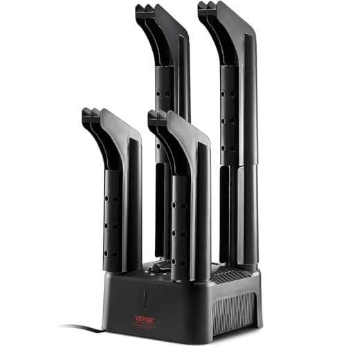VEVOR Sèche-Chaussures Détachable à 4 Tubes, Sèche-Bottes Portable avec Minuterie et Souffleur de Chaleur, Chauffe-Bottes en ABS et PP, pour Bottes de...