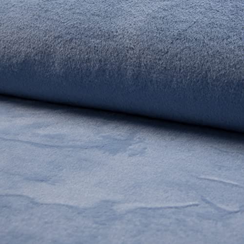 Fausse fourrure bleu ciel au mètre pour décoration plaid et salon