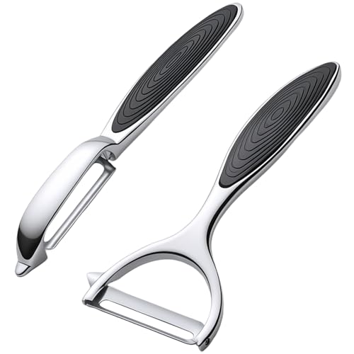 Image of Fuyoal 2 Pack Vegetable Peelers, Stainless Steel, Y & I Shape