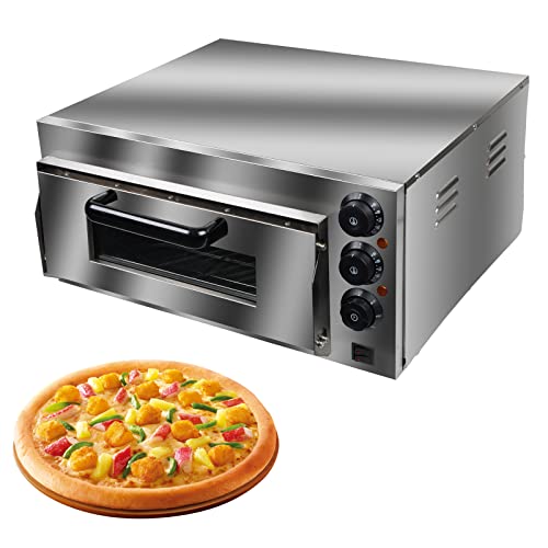 ZXMT 2000W Commercial Pizza Oven Stainless Steel Pizza Oven Countertop 110V Electric Pizza and Snack Oven Deluxe Pizza and Multipurpose Oven for Restaurant Home Pizza Pretzels Baked Dishes