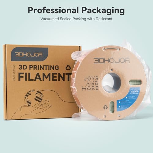 Image of 3DHoJor Matte PLA Filament 1.75mm, Upgrade 1kg Cardboard Spool PLA Filament 1.75 PLA 3D Printing Filament, Print with Most 3D Printers 3D Filament-Olive Green