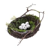 Decorazione da giardino a forma di nido d'uccello: dona un look alla casa dei tuoi , decorazione a forma di nido d'uccello con uova