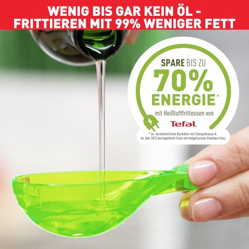 Foto von Tefal ActiFry Genius XL 2in1 Heißluftfritteuse mit Rührarm, Testsieger, 1,7 kg für 8 Personen, 9 automatische Menüs, 2 Speisen gleichzeitig, gesunde Friteuse ohne Öl, schwarz, YV9708