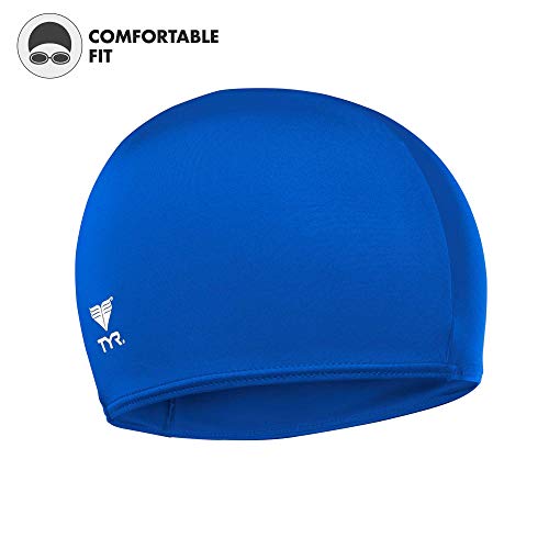 Tyr Adult Lycra Fiber Swim Cap, Royal #TOP2