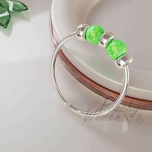 Generic Helix Piercing Jewelry Silver Hoop 20 Gauge - Helix Earring 20G Green Opals - Hypoallergenic 8Mm Diameter Cartilage Ear Piercing Green Opals - Handmade Body Jewelry For Women Men thumb #3