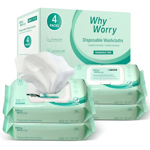 WhyWorry XL Toallitas Húmedas para Adultos sin Perfume, Extra...