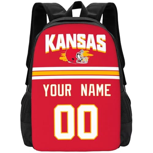 ANTKING Kansas Backpack Custom any Name and Number Gifts for Men Women