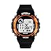 New Life Big Dial Men 3D Pedometer Heart Rate Monitor Calories Counter Fitness Tracker Digital Display Watch Outdoor Sports Watches Orange