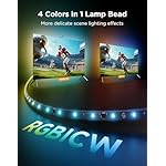 Govee TV Backlight 3 Lite with Fish-Eye Correction Function Sync to 55-65 Inch TVs, 11.8ft RGBICW Wi-Fi LED Strip Lights with Camera, 4 Colors in 1 Lamp Bead, Voice and APP Control, Adapter - Image 4
