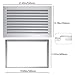 Bimiti 20 x 12 Inch Door Vent Two Sided Ventilation Cover Door Air Vent Aluminum Exterior Vent Two Sided Door Louver Vent Door Grille Vent Overflow Ventilation Grill Wall Vent for Bathroom Side Wall