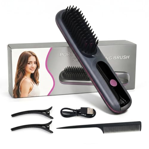 Cepillo alisador inalámbrico 4 en 1 para todo tipo de cabello miniatura 1