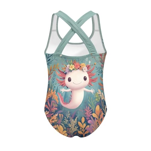 Image of Girls One Piece Swimsuit Teens Cross Back Summer Beach Wear for 5-14Y