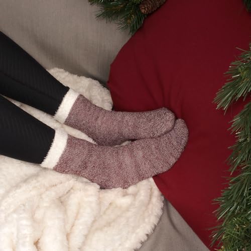 Image of BambooMN Women's Double Layer Thick Cabin Winter Socks - 3 Pairs