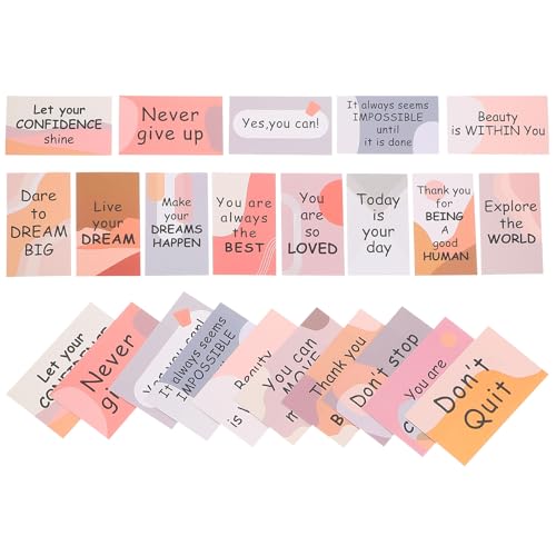 Alipis Mitarbeiter Motivationskarten 30 Stück mit Englischen Sprüchen Kleine Karten zur Selbstmotivation und Stressabbau im Büro und Alltag