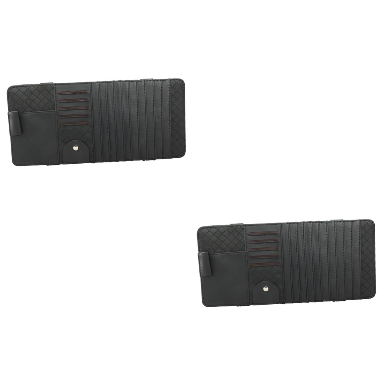 Mobestech 2stücke Multi-funktionale Sonnenblenden Organizer Tasche Für Fahrzeug Ledertasche Zur Cd Und Stiftaufbewahrung Schwarz Mit Sicherem Stauraum Stilvollem Design Und Einfachem