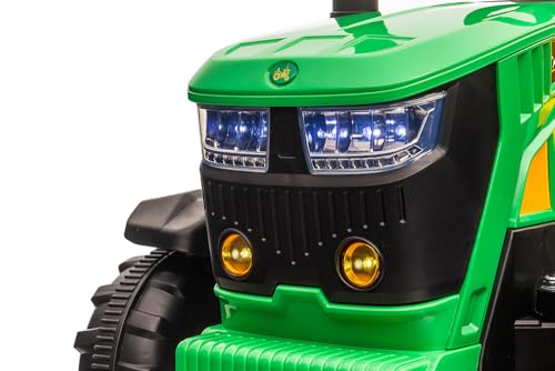 Zippy Toys, Trator Elétrico 12V com Controle Remoto - Verde e Amarelo