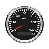 ELING Wodoodporny KM GPS prędkościomierz licznik kilometrów 120 km/h do samochodu motocykla ciągnika ciężarówki z podświetleniem 85 mm 12 V/24 V