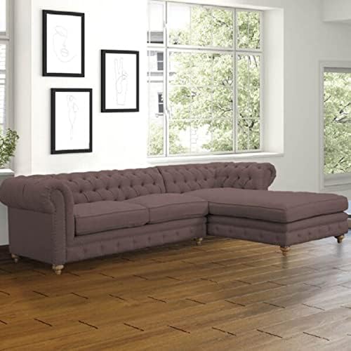 Image of Modern Velvet L Shape sectional Sofa with Chaise Lounge L Shape Sofa for Living Room Bedroom Hall Office