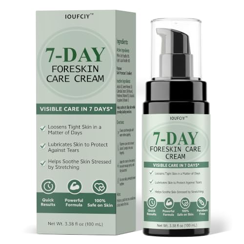 7-Day Pi0sis Cream for Men Steroid-Free Foreskin Care Cream for Tight Foreskin Supports Foreskin Retraction Softens & Moisturizes Sensitive Intimate Skin Private Daily At-Home Care 3.38 floz