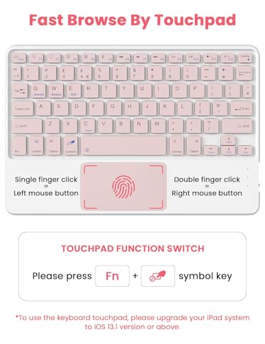 Teclado Bluetooth con touchpad LAMA para trabajar en cafeterías con iPad 3