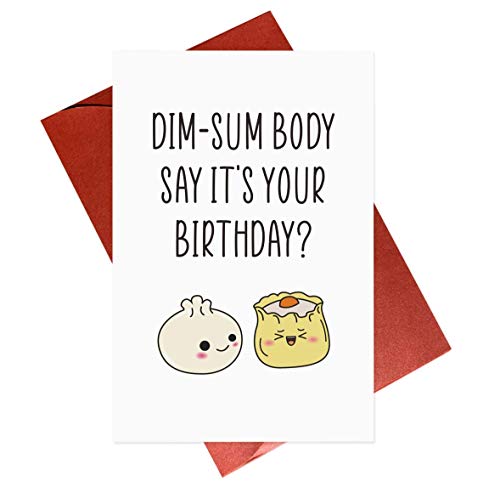 Gonzey Dim Sum Birthday Card - Bao & Siomai Funny Pun Greeting Cards