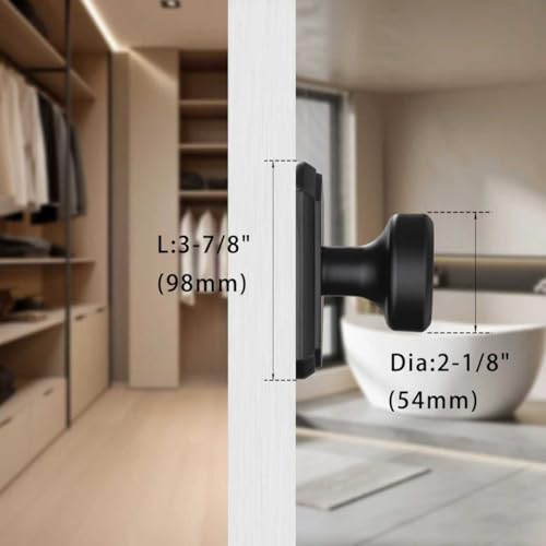 STARPY Matt Black Door Knobs Interior for Closet Dummy by STARPY - Used condition - Image 3