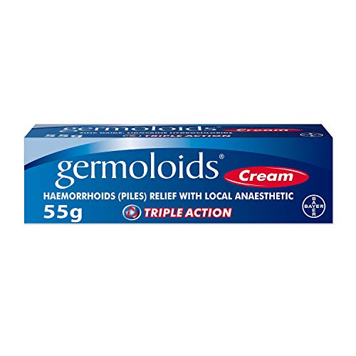 Germoloids Cream | Haemorrhoids Treatment & Piles Treatment | With Anaesthetic to Numb the Pain & Itch | 55g
