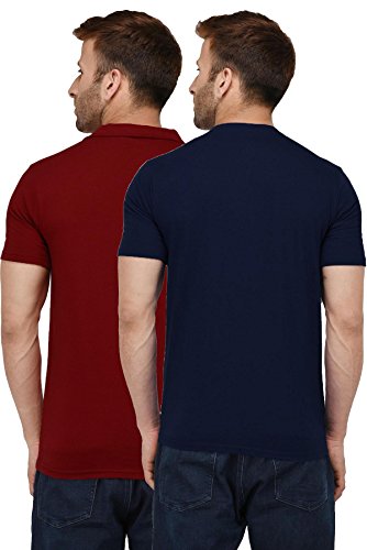 Image of London Hills Solid Cotton Blend Half Sleeve Regular Men Round Neck Tshirts | T Shirt For Man | Tshirt | Shirts Men | Tshirt For Man | T-shirt | T-shirts | Stylish | Gym Wear For Workout | MultiColored