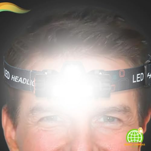 Lanterna De Cabeça Led Potente Recarregável e À Prova D'Água Para Uso em Mecânica Ciclismo Caminhad