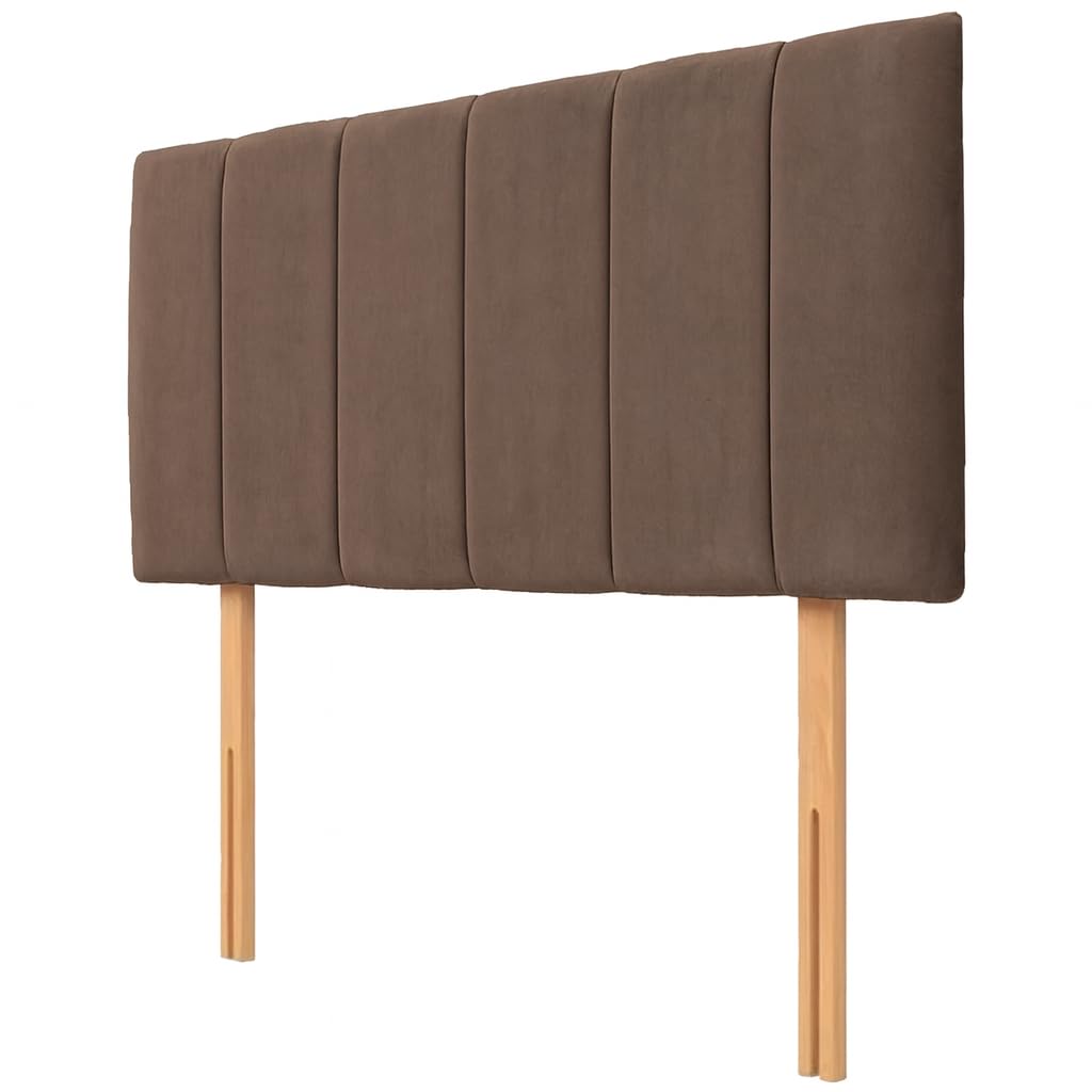 NK Velvet Upholstered Headboard for Divan Beds – 20-Inch Lined, Extra Padded Plush Headboard with Struts – Luxury Bedroom Furniture (Mink, 4ft Small Double)