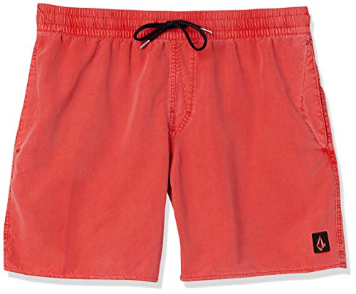 Volcom Men's CEMTER Swim Trunks, Medium Red